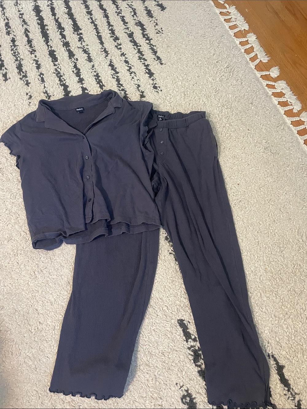 Dark blue Gap Body Two-Piece Ribbed Loungewear Set